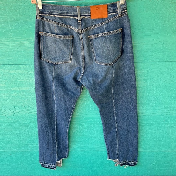 FRAME STEP HEM FRAYED DISTRESSED BUTTON FLY JEANS LE ORIGINAL SIZE 30 - Picture 12 of 14